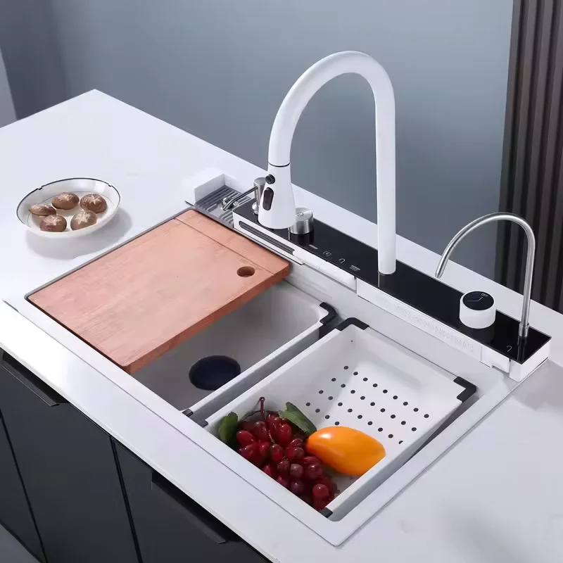 Smart Anti-Scratch Kitchen Sink Multifunctional Digital Display SUS 304 Big Kitchen Sink 4