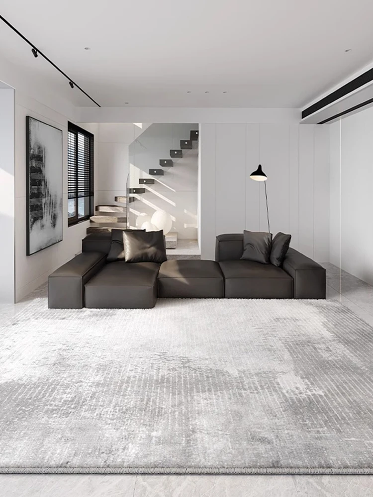 Minimalist Light Grey Carpet Luxurious Home Decoration Rug Large Size Living Room Carpet Comfortable Soft Waterproof Bedroom Rug 3