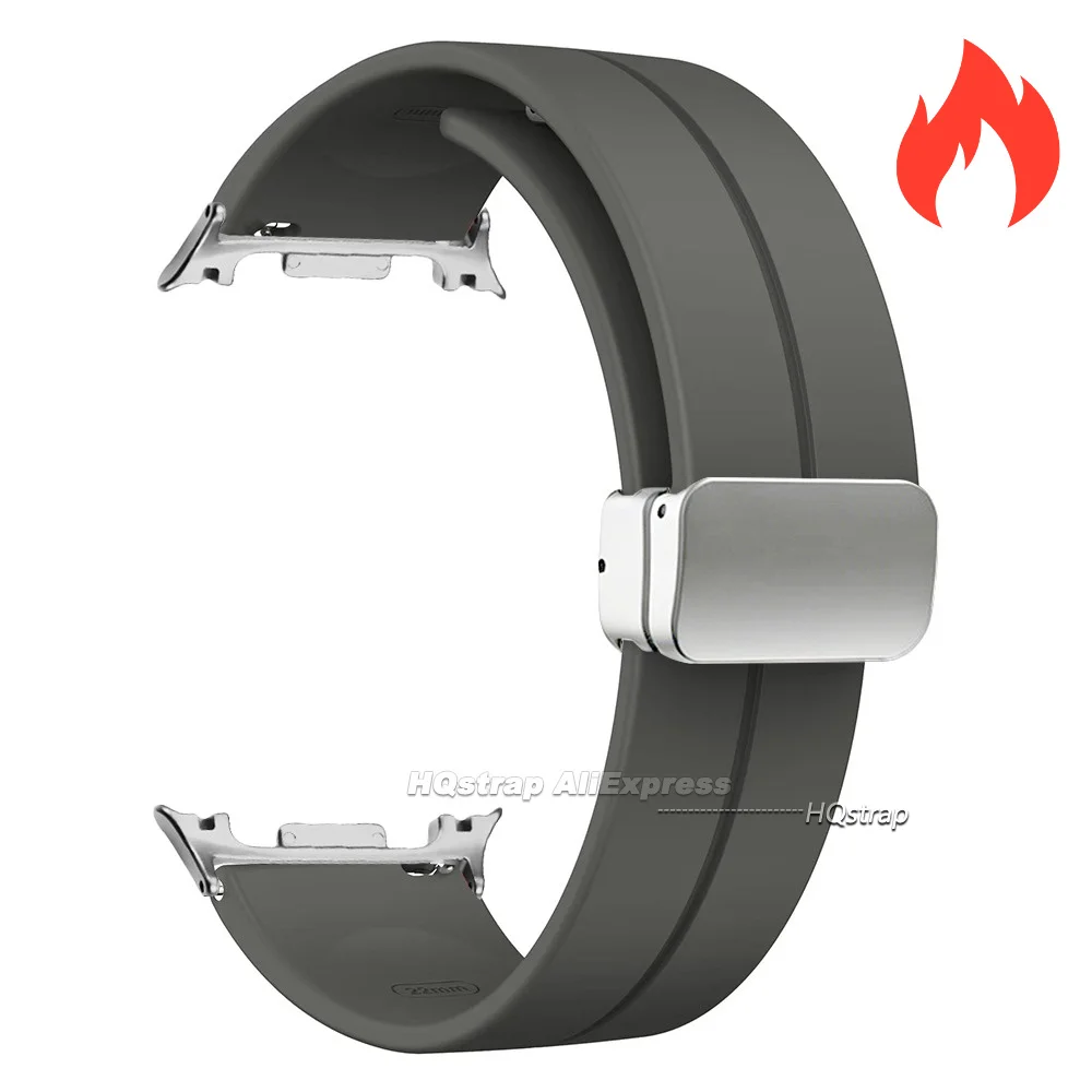 Magnetic Silicone Watch Strap with Secure Buckle - Versatile & Stylish Band