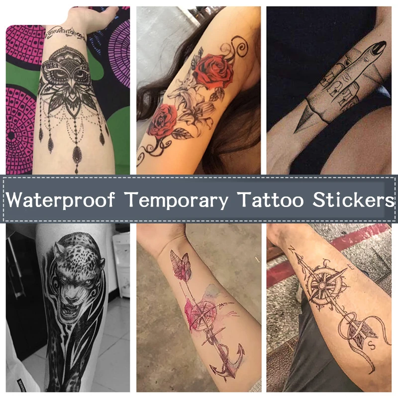 intern pion satire 2Pcs Fake Waterdichte Tijdelijke Tattoo Bloem Wolf Art Leuke Duurzaam Tattoos  Goedkope Goederen Vrouwen Mannen Arm Body Art sticker| | - AliExpress