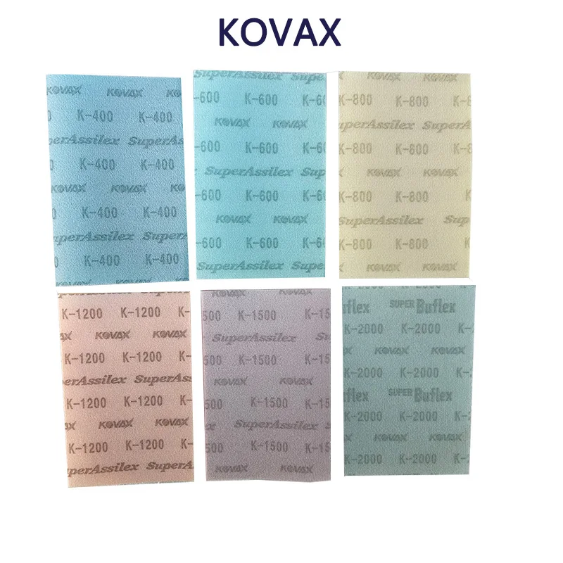 Sandpaper Set Japan KOVAX Square Soft Abrasive Paper Car Orange Peel Pattern Dry Grinder Polishing Machine Fine Polishing Sandpaper 85*130mm