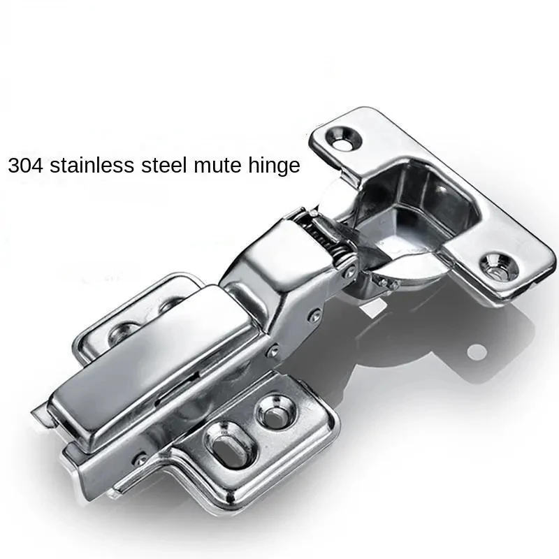 Stainless Steel Hydraulic Cabinet Door Hinge Cupboard Furniture Hinges Damper Buffer Soft Quiet Closing 2 Pcs stainless steel hinges door hinges