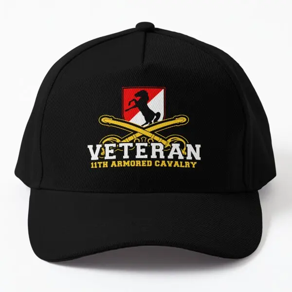 

11Th Armored Cavalry Veteran Baseball Cap Hat Mens Fish Casual Boys Sport Printed Black Casquette Solid Color Spring Summer