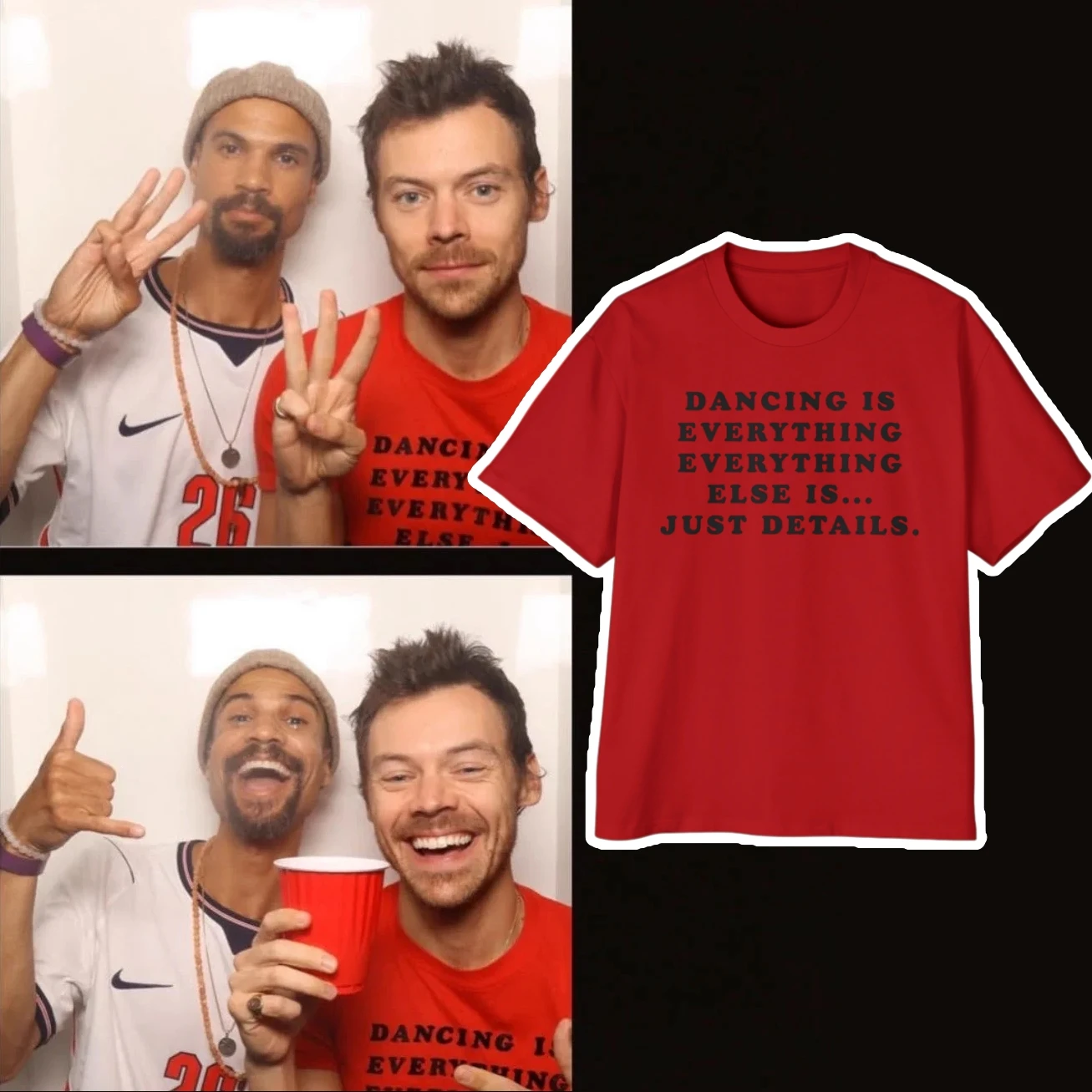 Harry Styles Dancing Is Everything Everything Graphic Merch T-Shirt, 100 % Baumwolle, Unisex-T-Shirt für Herren und Damen, Y2k, beliebtes Fan-T-Shirt