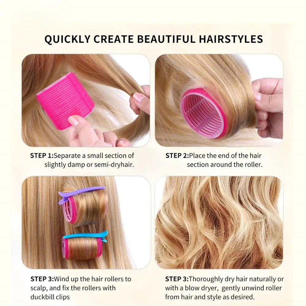 Hair Rollers Self Grip Holding Self-Adhesive Air Bangs Curling Roller Hair Clips Comb DIY Curling Tools hair styling tool hair curling tools