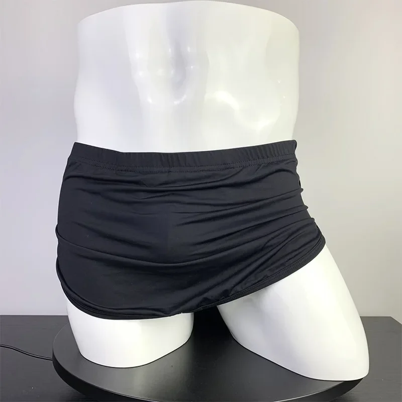 Boxer taille basse pour hommes avec poignées, sous-vêtements respirants, short évac80-l'humidité, doublure intérieure amovible