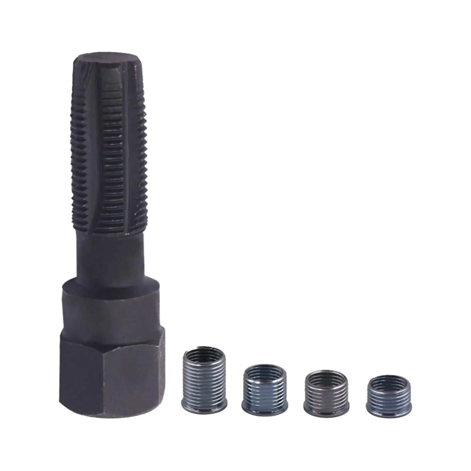 

Spark Plug Repair Kit RE Thread Tap Repair Set Kit Tools with Inserts Rethread Tap Tools 14mm Cylinder Head Rethreaded Kit