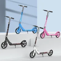 Trottinette adulte, trottinette urbaine pliable à deux roues à grandes roues pour jeunes avec frein à main pour le transport 3