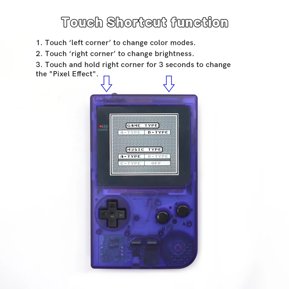 Full Screen For GBP IPS Backlight LCD Retro PIXEL Kit High Light IPS Backlight Screen 36 Retro Color For Gameboy Pocket I.533969065