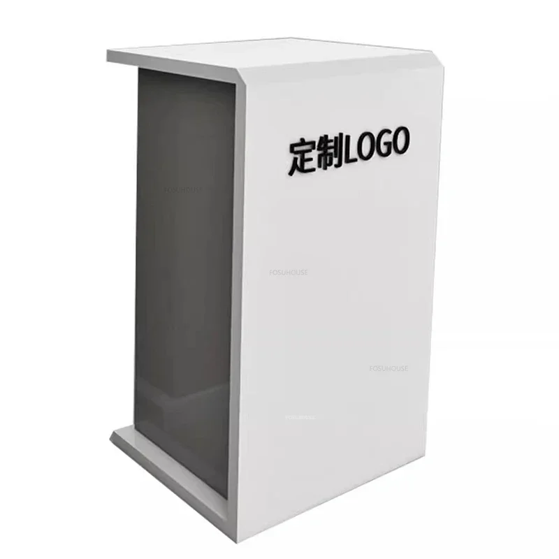 Modern Small Beauty Salon Reception Desks Creative Shop Counter Cash Register Simple Church Pulpit Office Bar Table Welcome Desk