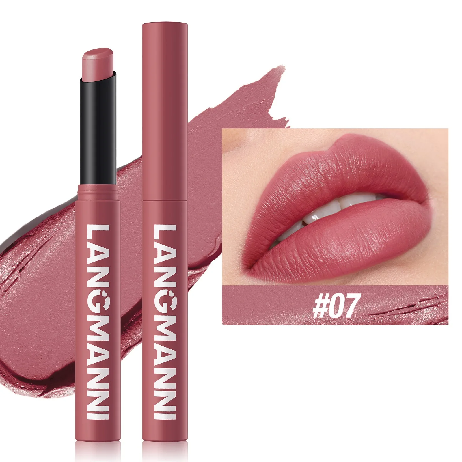 Matte Lipstick Pencil Waterproof Long Lasting Lip Stain Tint_voghion.com