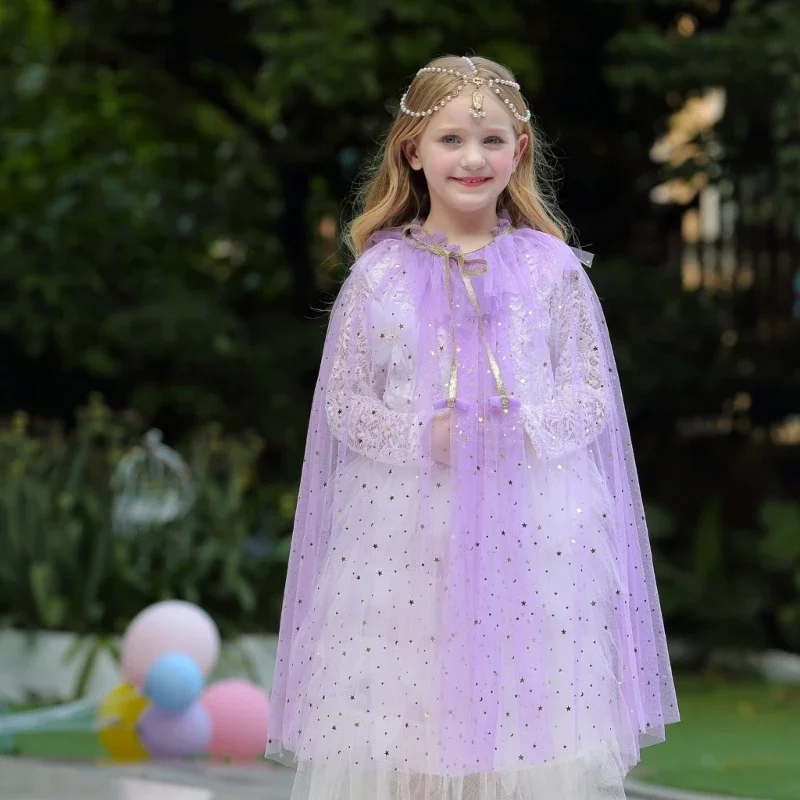 Princess Cloak Girl Princess Cape Cloak Robe Fairy Cape For Kids Costume
