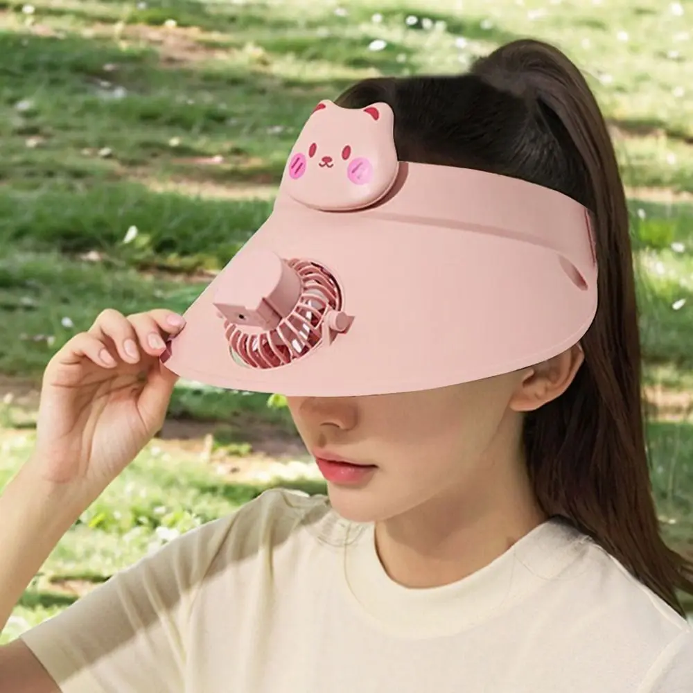 통기성 좋은 여름용 팬 햇, 강풍 차단, 태양열 팬 모자, 넓은 챙, USB/태양열 낚시 모자, 스포츠 모자