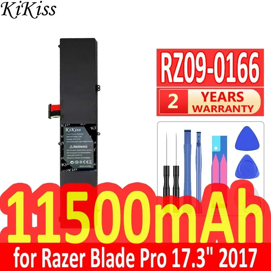 

11500mAh KiKiss Powerful Battery RZ09-0166 for Razer Blade Pro 17.3" 2017 RZ09-01663E52 RZ09-01662E53-R3U1 RZ09-01663E53-R3U1