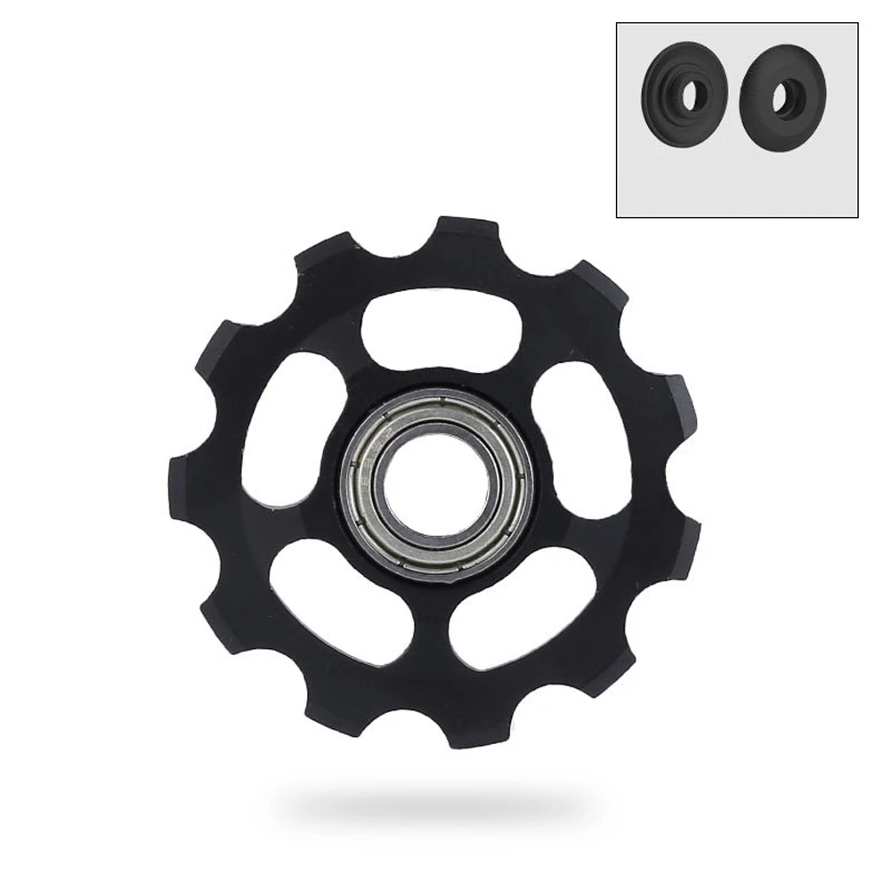 

Mountain Bike Aluminum Alloy Rear Dial Guide Wheel Bearing Anode CNC11 Teeth Dial Chain Wheel Riding Equipment For 7-12 Speed