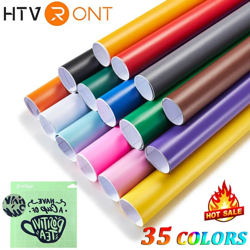 Htvaton 12 "X 10Ft Rotolo Di Vinile Adesivo Permanente Lucido Pellicola Autoadesiva Per Cricut Craft Art Sign Cup Decal Windows Glass