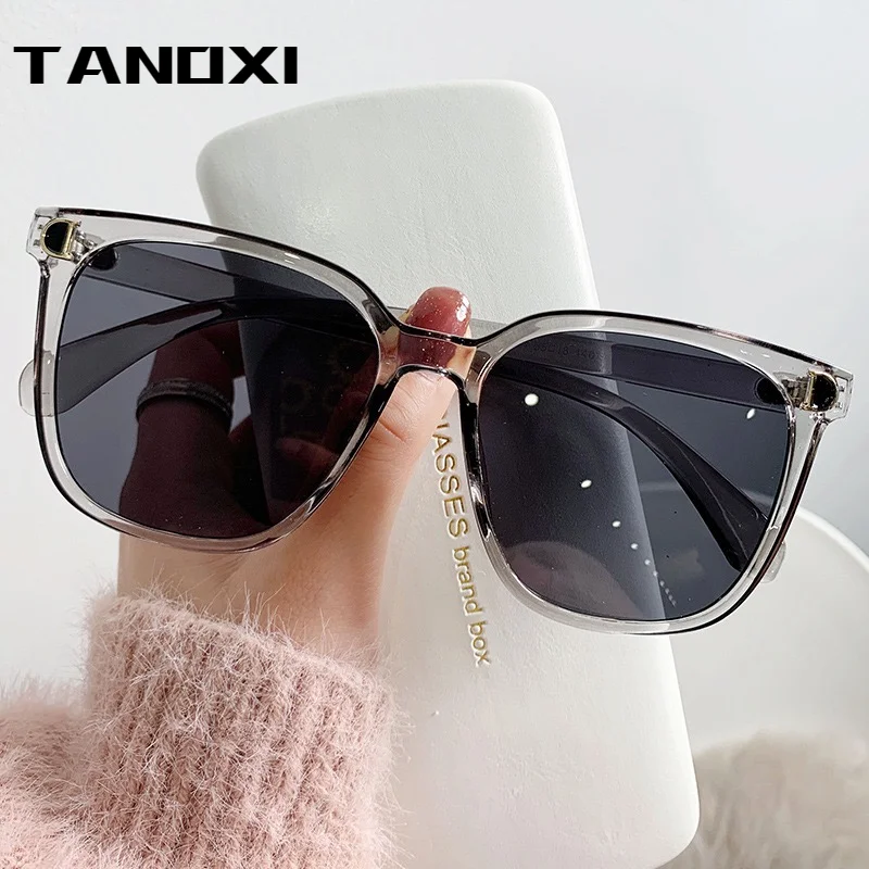 TANOXI Retro Square Sunglasses For Women Vintage Small Frame