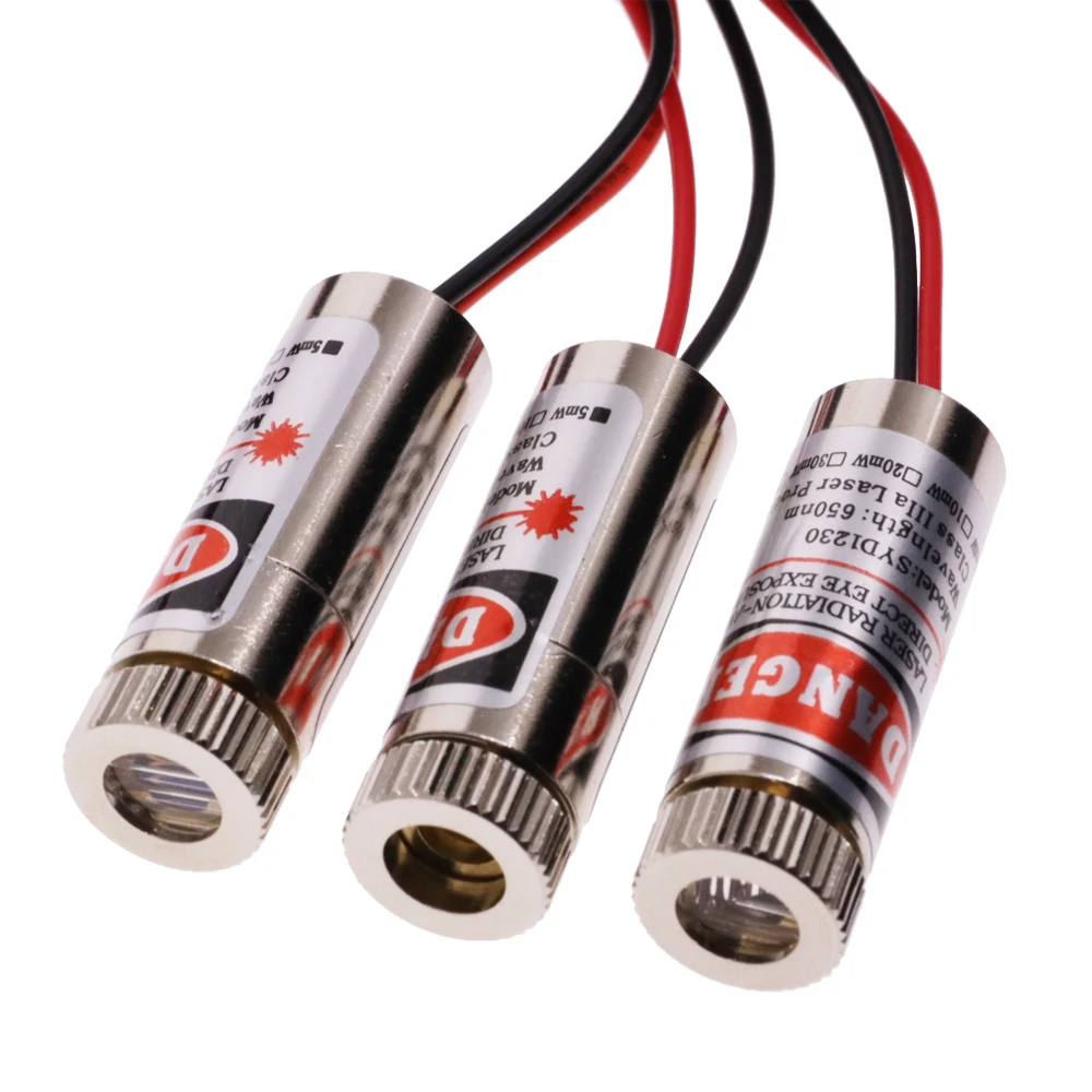 650nm 5mW Red Point / Line / Cross Laser Module Head Glass Lens Focusable Focus Adjustable Laser Diode Head Industrial Class laser module