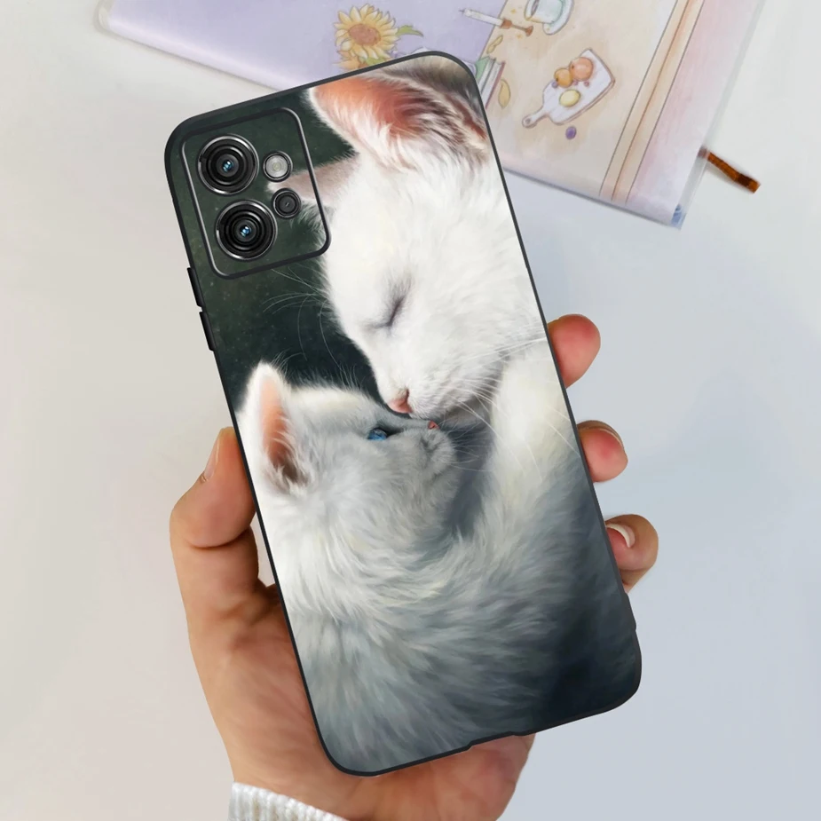 Cute Cat Butterfly Soft Silicone Phone Case, 6.5'' Coque