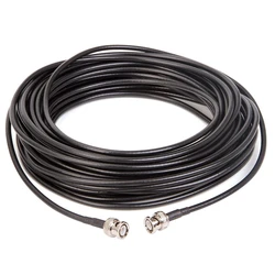 High - Quality BNC Male - to - Male Coaxial Extension Cable - 50 Ohm RG - 58 (Black 3 meter)