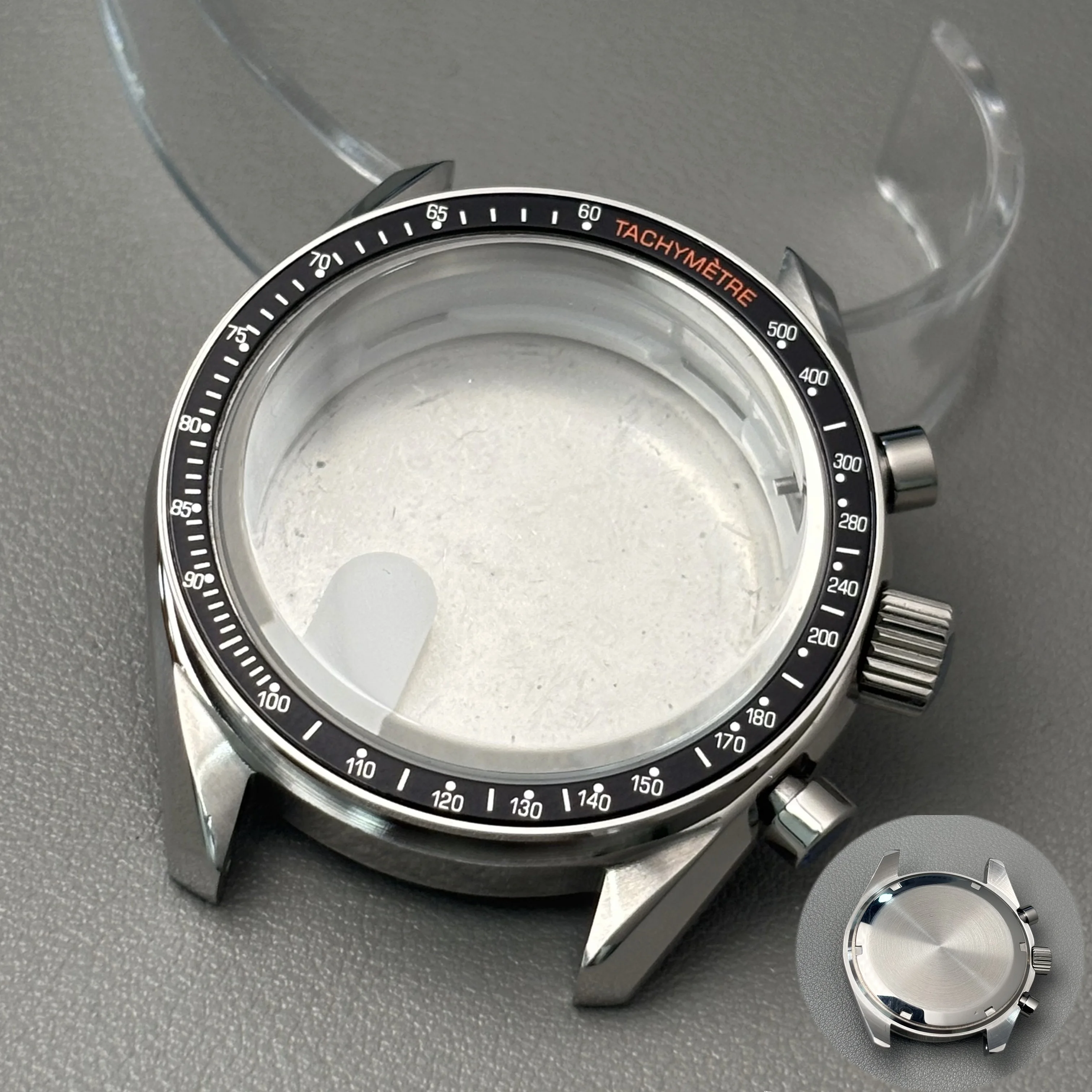 Moon Metal Chronograph Case with Sealed Back and Bezel - Elegant Business Watch