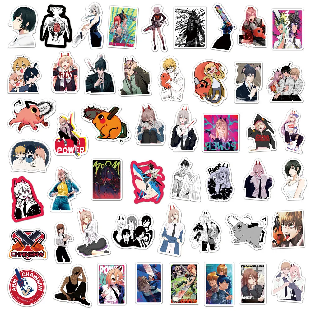 100 PCS/LOT Bleach:Thousand-Year Blood War Stickers Toy Waterproof Computer  Chainsaw Man Backpack Luggage Laptop DIY Sticker