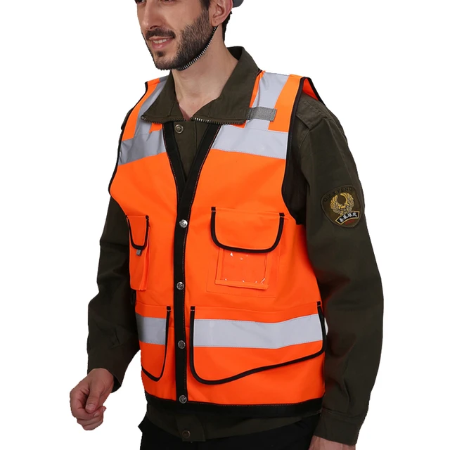 Reflective Traffic Safety Vest with Multi Pockets