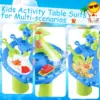 Water Table Sandbox for Kids Outdoor Sensory Play with Sand Toys and Splash Pool, Perfect for Toddlers Summer Activity 2