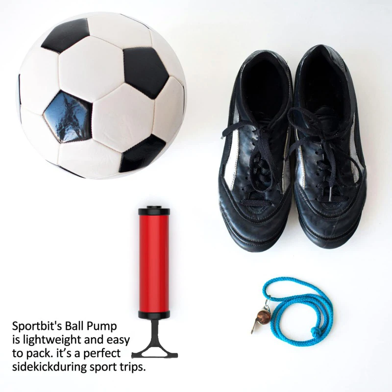 Ball pump 9pcs Ball Pump Set Flexible Hose Volleyball Football Basketball With Needle Hand Air Pump Durable Balloon Ball Inflator Portable
