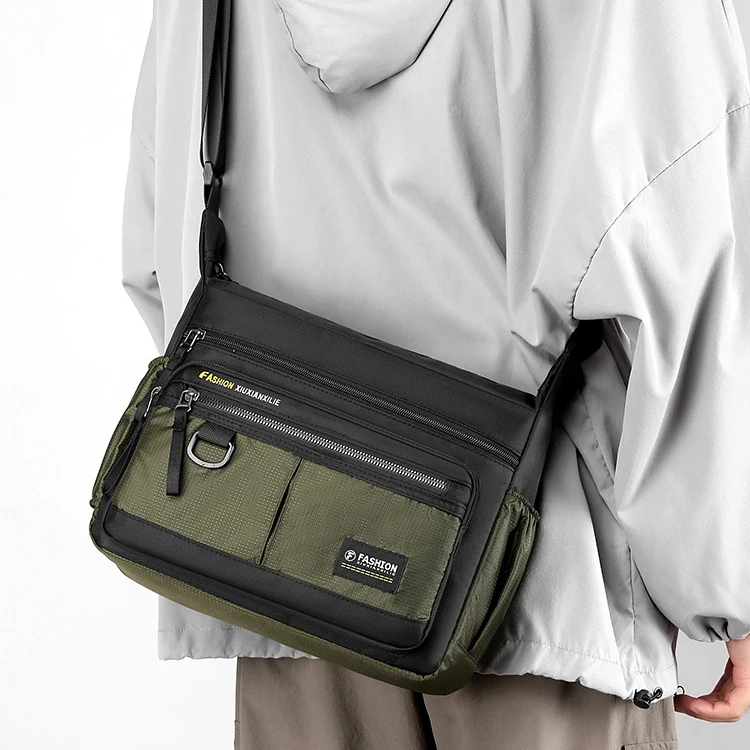 Men Crossbody Bags Male Nylon Shoulder Bags Boy Messenger Bags Man Handbags for Travel Casual Large Bag - 5