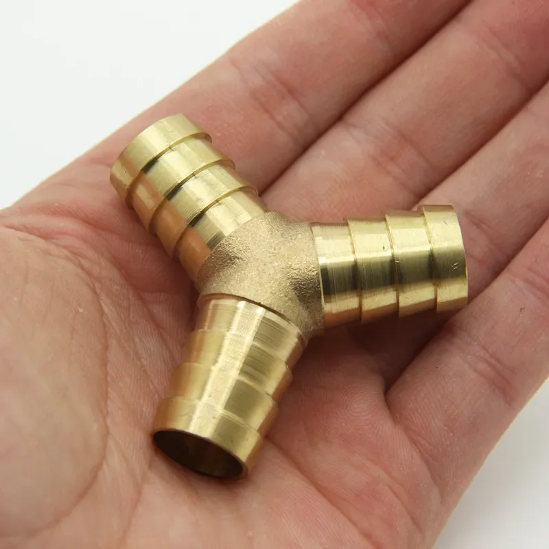 Brass Barb Pipe Fitting tee joint connector For 4mm 5mm 6mm 8mm 10mm 12mm 16mm 19mm hose copper Pagoda Water Tube Fittings hose pipe fitting pipe fitting tee adapter water pipe fitting