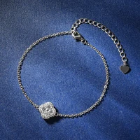 Bracelet trèfle à quatre feuilles porte-bonheur pour femme, en moissanite D-Color VVS1 certifiée Rrjzz, imitation diamant de laboratoire, coupe ronde 4