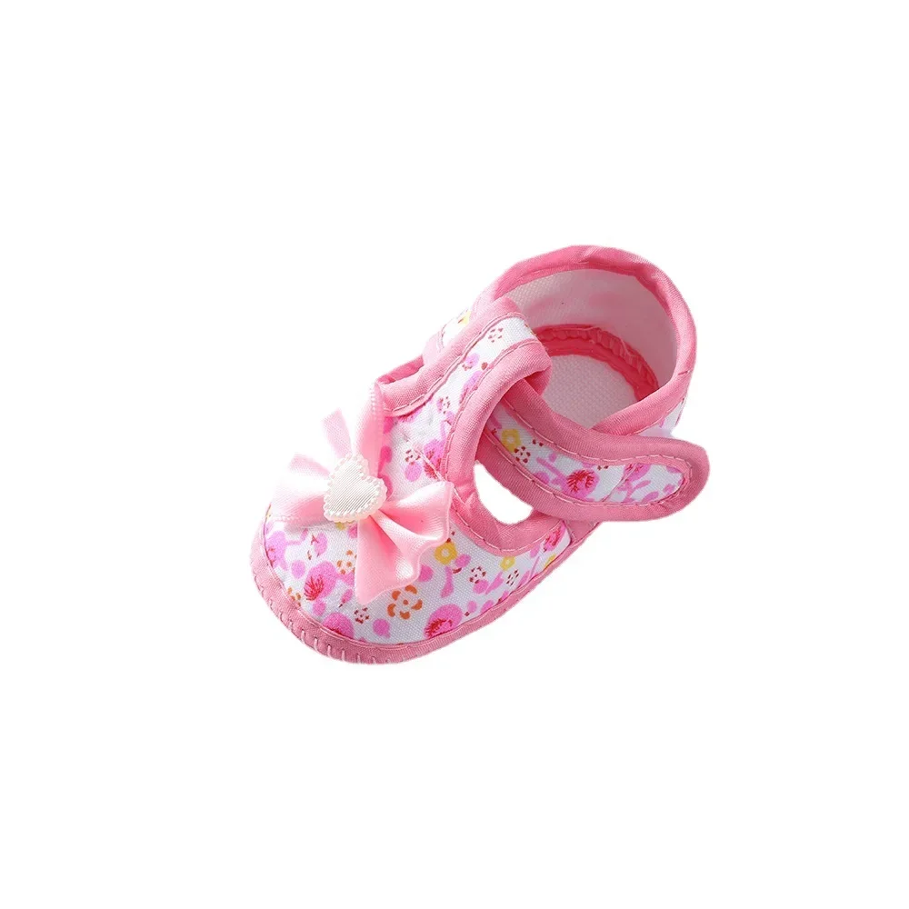 Spring New Princess Shoes 0-1 Year Old Baby Single Shoes Cute Bow Soft Soled Newborn Baby Walking Shoes 5