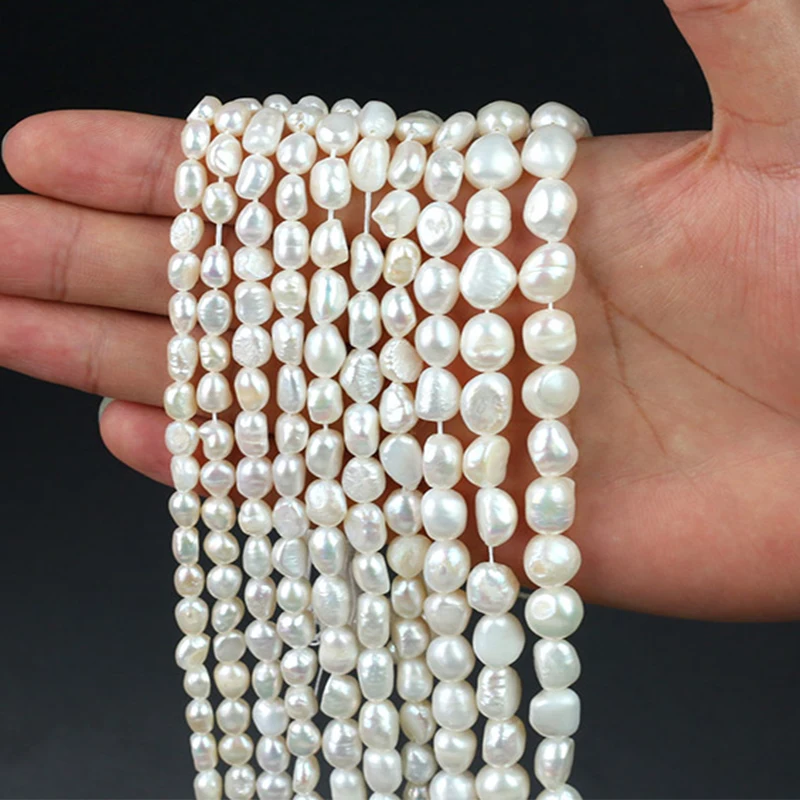 

Natural Freshwater Pearl Beads High Quality Irregular Shape Punch Loose Beads for Jewelry Making DIY Necklace Bracelet
