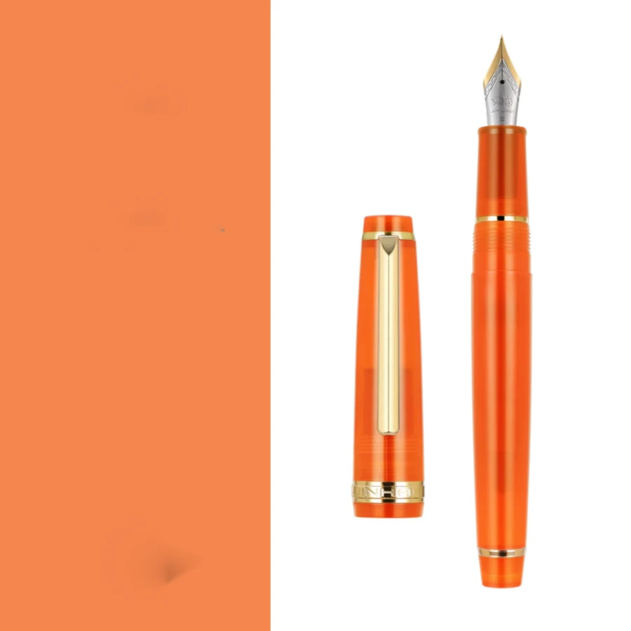 Jinhao 82 Fountain Pen Golden Clip EF/F/M Nib Acrylic Ink Pen Luxury Writing Pens for Stationery Business Office School Supplies
