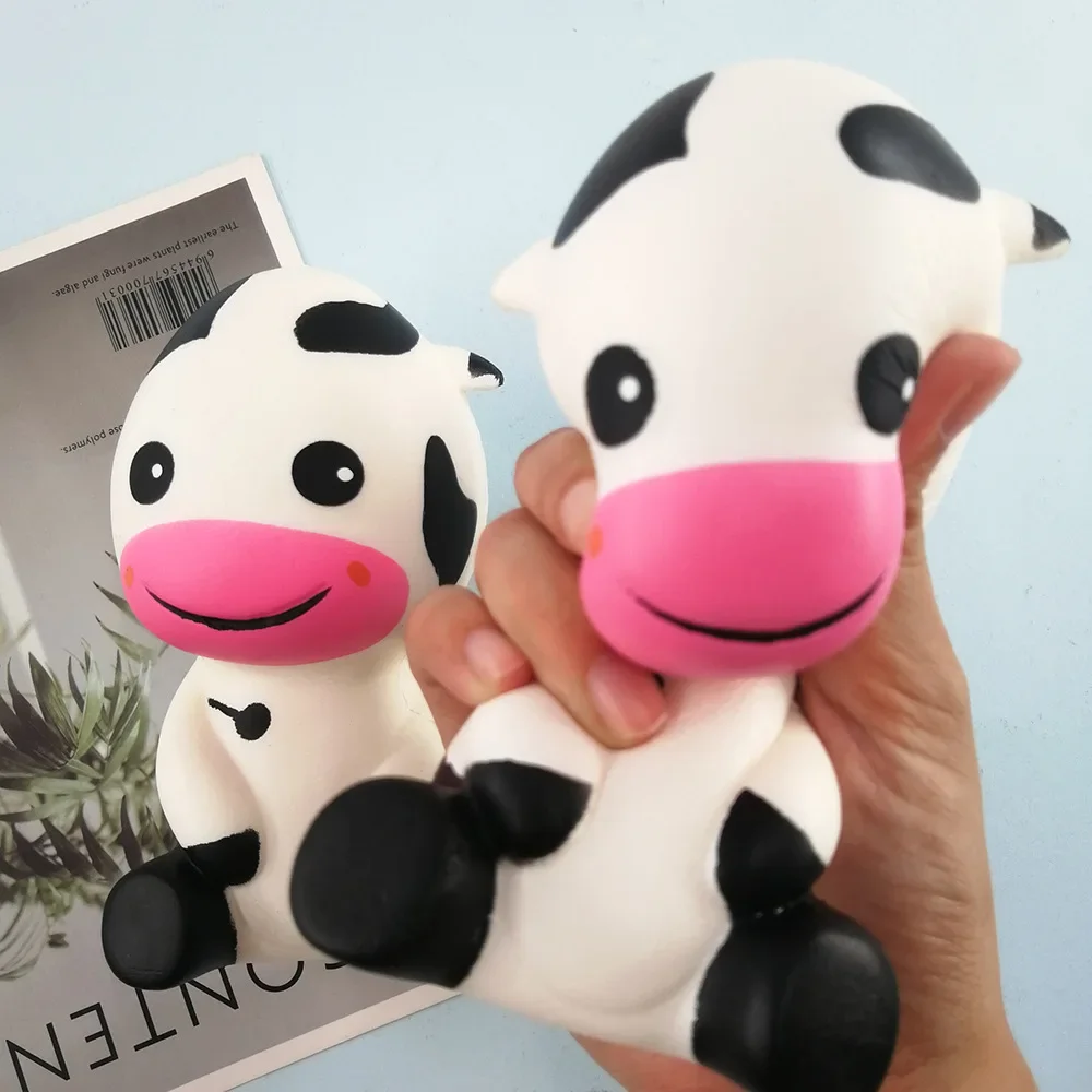 

New PU Slow Rebound Toy cute Decoration Cute Cow Baby Decompression Animal Children Decompression Squishy
