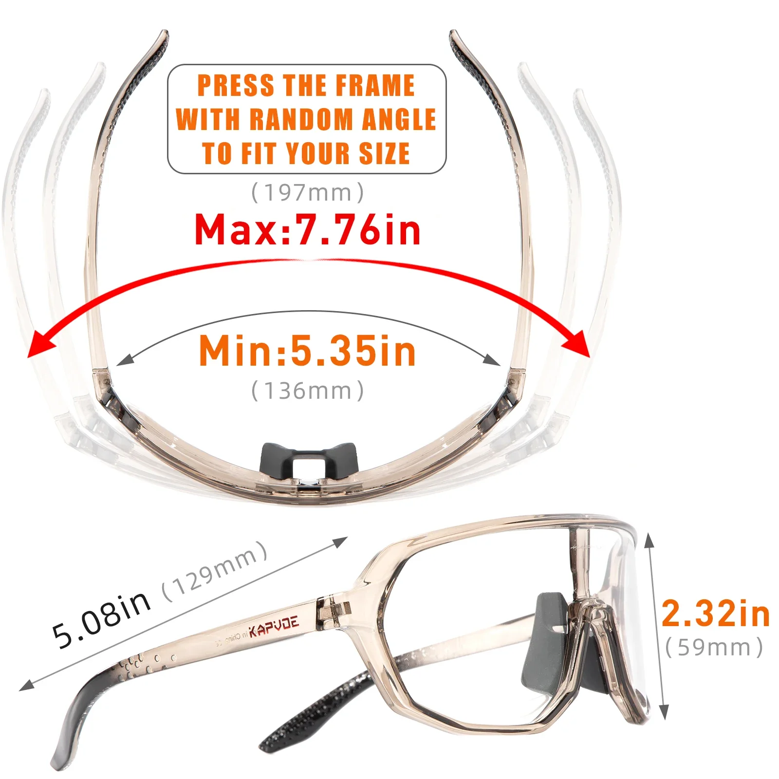 Kapvoe Photochromic Sports Sunglasses Glasses Cycling Women Luxury Man Driving Fishing Fashion Travel Golf Women Bike Goggles