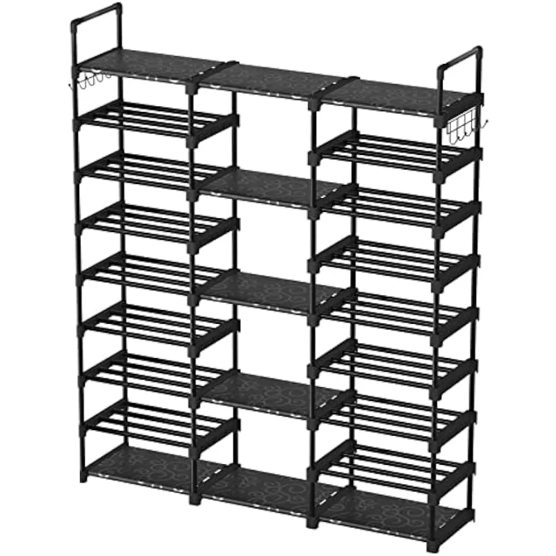 10 Tiers Shoe Rack 50-Pair Shoe Storage Organizer Metal Shoe Shelf Tower Shoes  Racks Organizer for Closet Entryway Garage Chrome - AliExpress