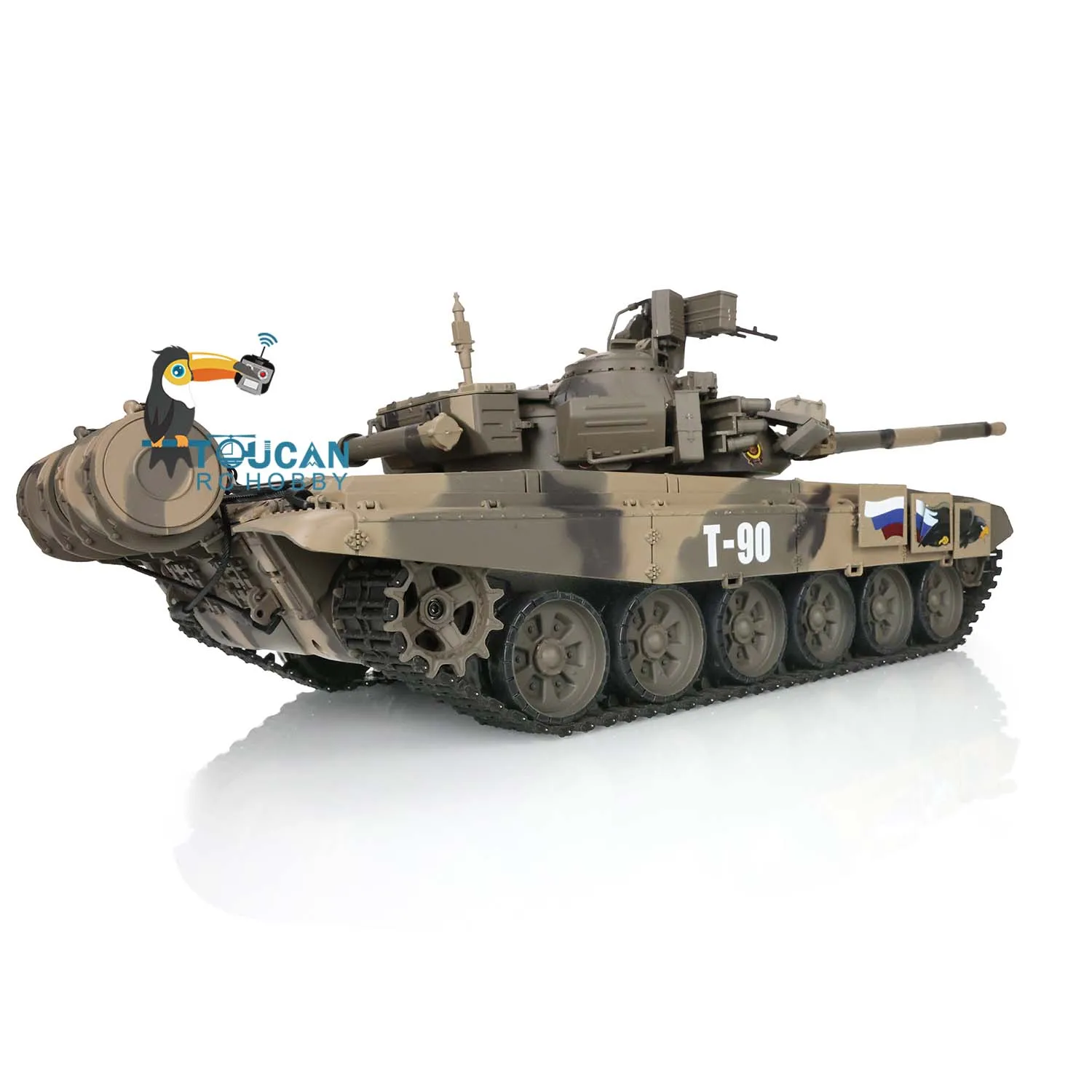 1/16 Scale 2.4Ghz HENG LONG 7.0 Plastic Ver Russia T90 RTR RC Tank 3938 Model Toys Radio Cars Machine Gun BB Shoot TH17842 4