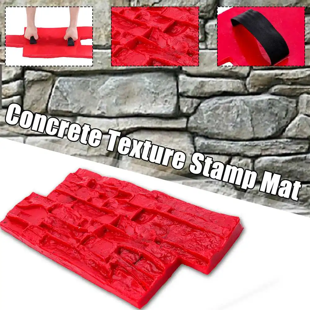 

Polyurethane Molds For Concrete Garden House Decor Texture Wall Floors Mold Cement Plaster Stamps Model 40x20cm