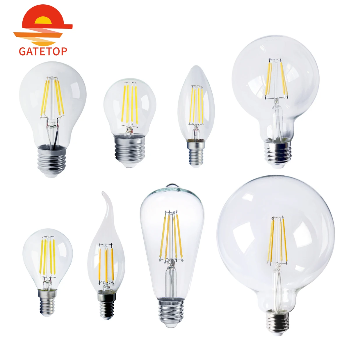Led Retro Edison Lamp E27/B22/E14 Clear Glass Bulb Warm Home Decoration Vintage Лампа Накала Lampe En Verre Flexible Lighting