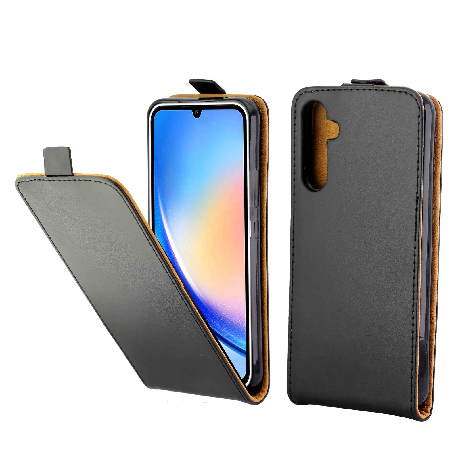 Fashion Vertical Leather Flip Case For Samsung Galaxy A14 A24 A34 A54 Cover Card Holder 2