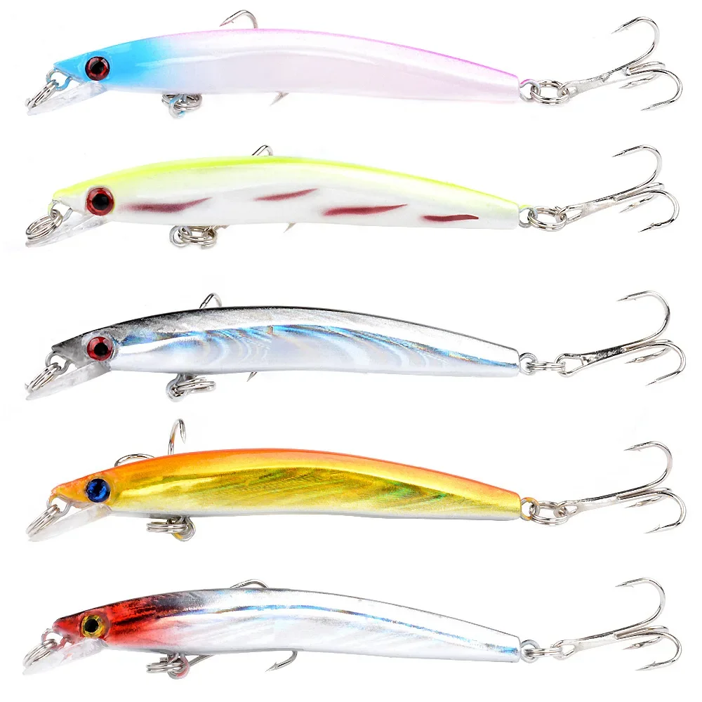 

Медленно Тонущая наживка Minolua на дальние расстояния, 8 см/Искусственная Лазерная бионическая наживка, пластиковая жесткая наживка для морской рыбалки