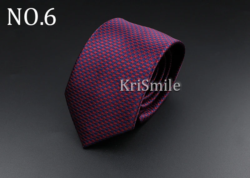 Klassische Dot Geometrie Männer Krawatten Rot Blau Schwarz Jacquard 7 cm Krawatte Mode Party Hochzeit Business Dünne Anzug Hemd zubehör – Detail 8