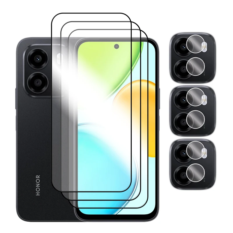 Full Cover Tempered Glass Screen Protector with Lens Film
