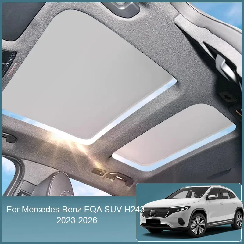 

For Mercedes-Benz EQA SUV H243 2023-2026 Car Electrostatic Adsorption Sunroof Sunshade Heat Insulation Internal Auto Accessory