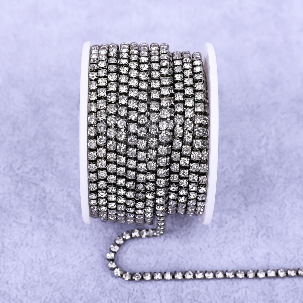 Radiant Gold Rhinestone Decorative Crystal Trim