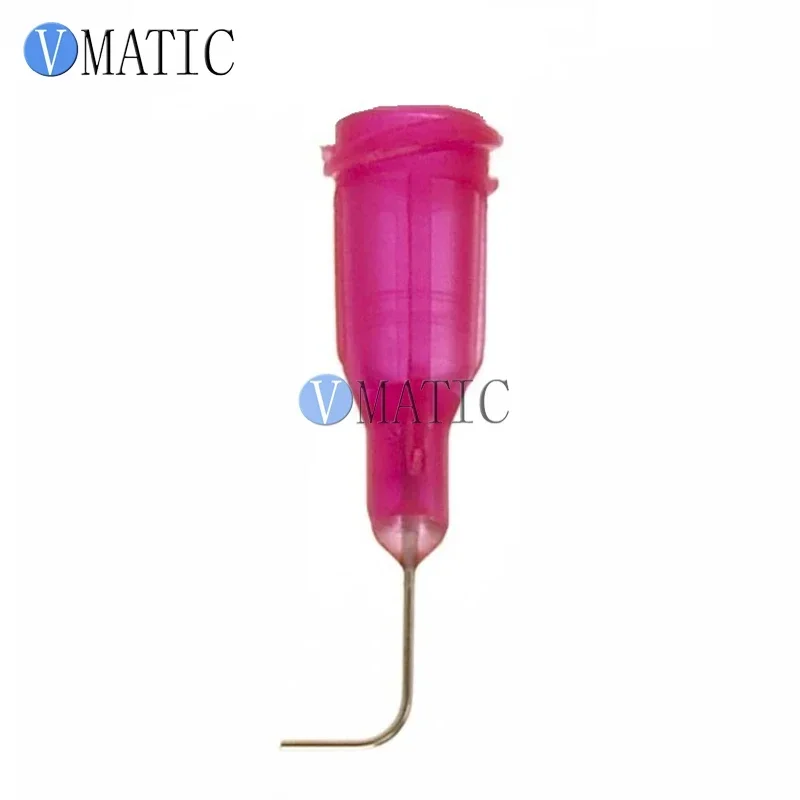 100Pcs 25G Red 0.5'' Tubing 90 Degree Bent Dispenser Glue Needle 1/2 Inch