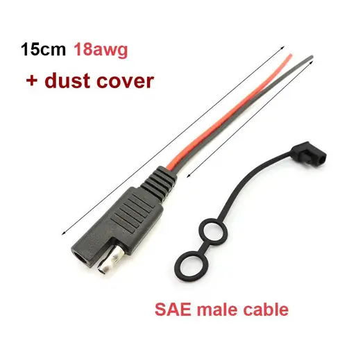 DIY SAE 12V 18AWG 15CM Power Automotive Extension Cable Male Female Plug Wire Connector Cable - Image 11