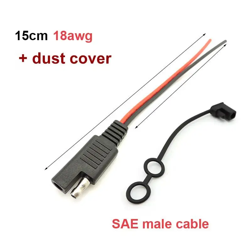 DIY SAE 12V 18AWG 15CM Power Automotive Extension Cable Male Female Plug Wire Connector Cable - Image 11